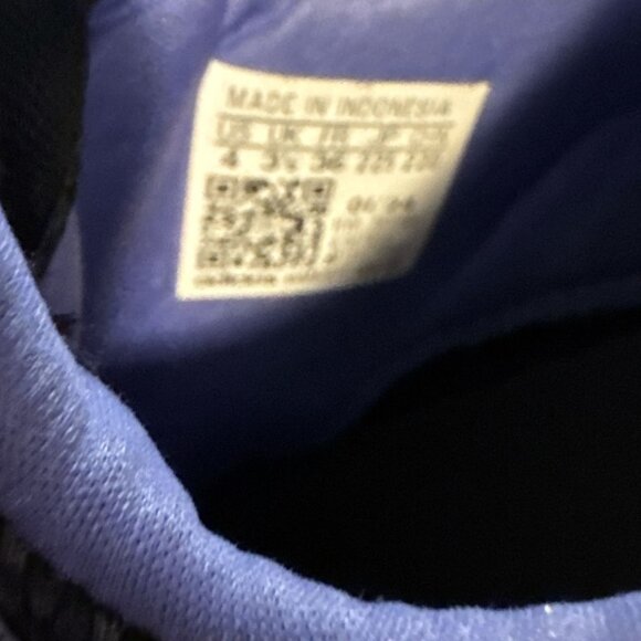 Adidas Womens Running Shoes Size 4 Black & Purple Mesh Upper Camouflage Sole Lig - Picture 6 of 7